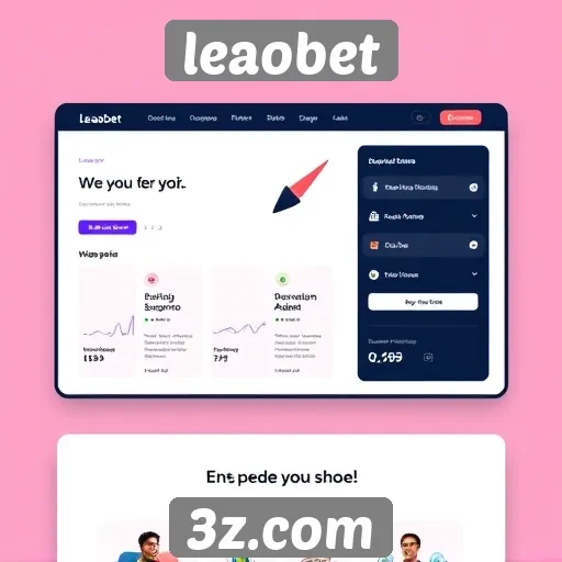 Interface do usuário do site leaobet em foco